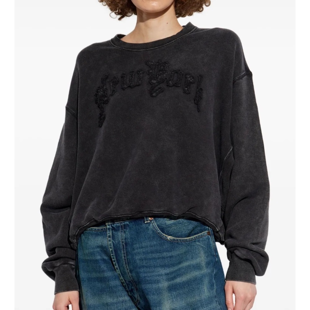 New NWT R13 Black 'New York' Balloon Crewneck Sweatshirt Size Small - Picture 9 of 11